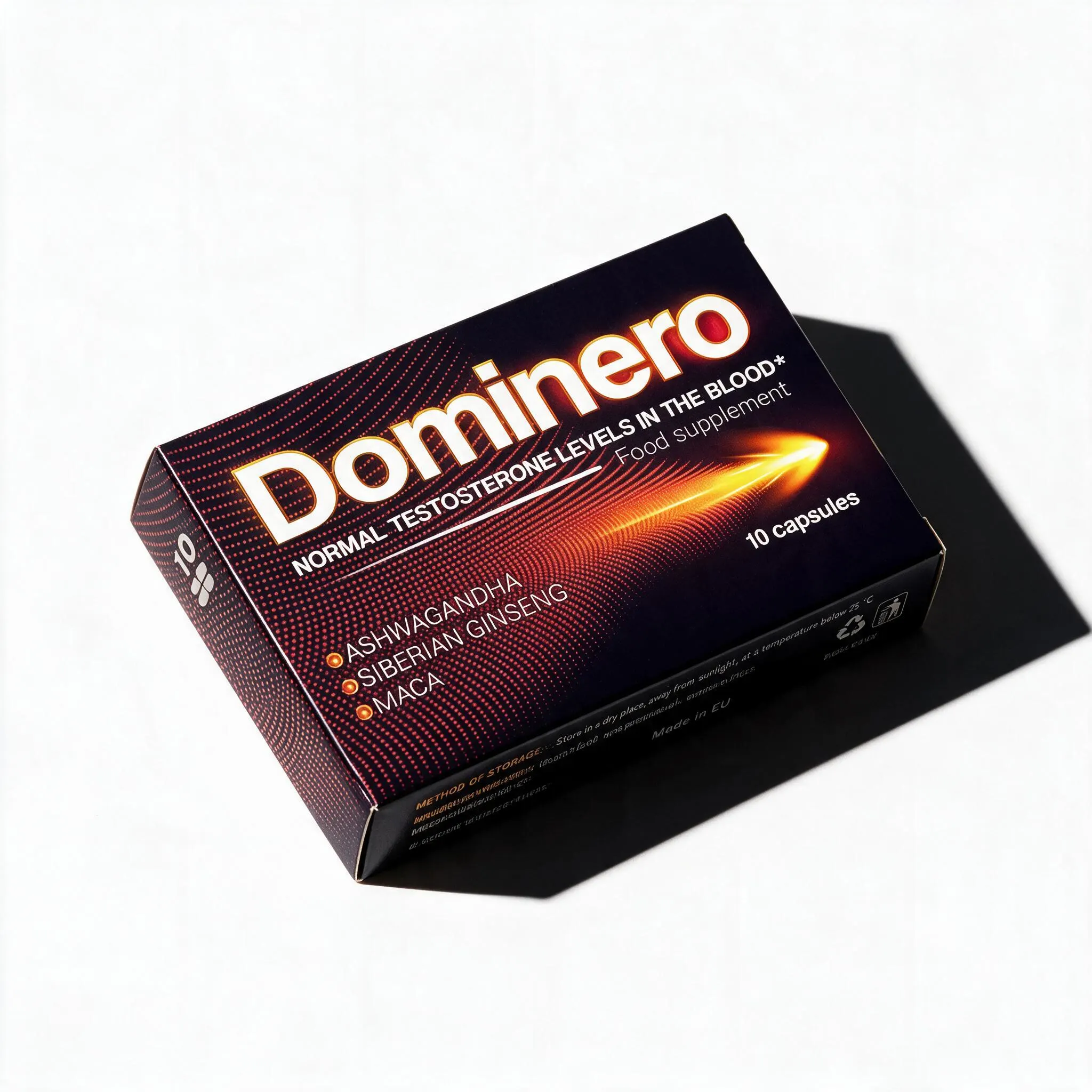 Envase oficial de Dominero cápsulas al precio oficial de 29 euros en España